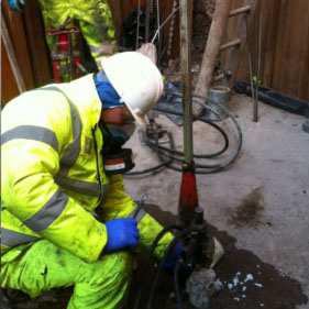 ground engineer working on project