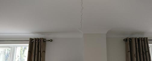 crack in wall